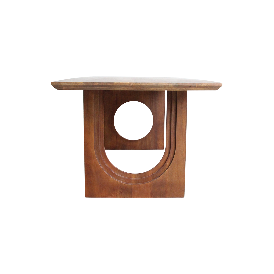 Table en bois de manguier brun sculpturale – 240x90 cm