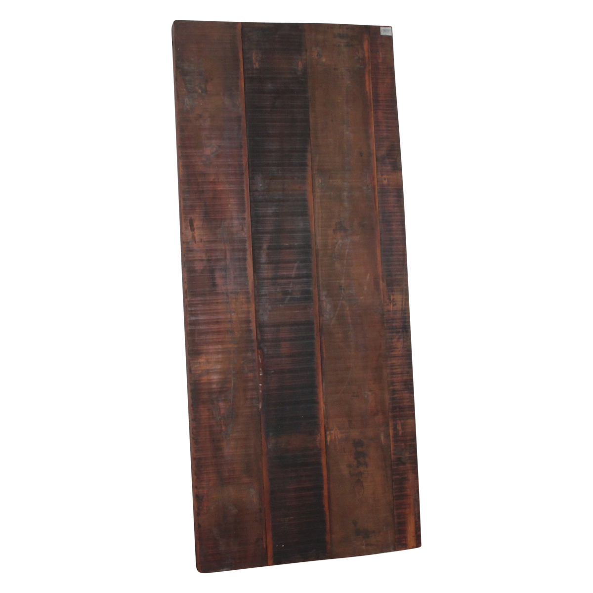Table pliante en bois recyclé brun avec piètement métal – 190x80 cm