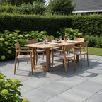 Table de jardin en teck recyclé 240 cm ovale et naturelle
