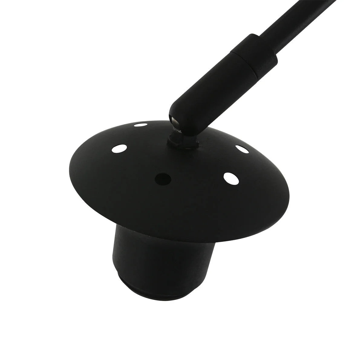 Ampoule en forme de champignon noir pour applique murale métal bras incurvé Ø40 cm