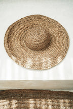 Chapeau de paille en jacinthe d’eau naturel à bord XXL souple tressé