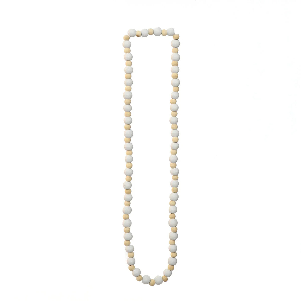 Collier en perles blanches et jaunes, design minimaliste