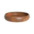 Bol en teck massif rond, fini naturel, Ø37 cm, grain subtil