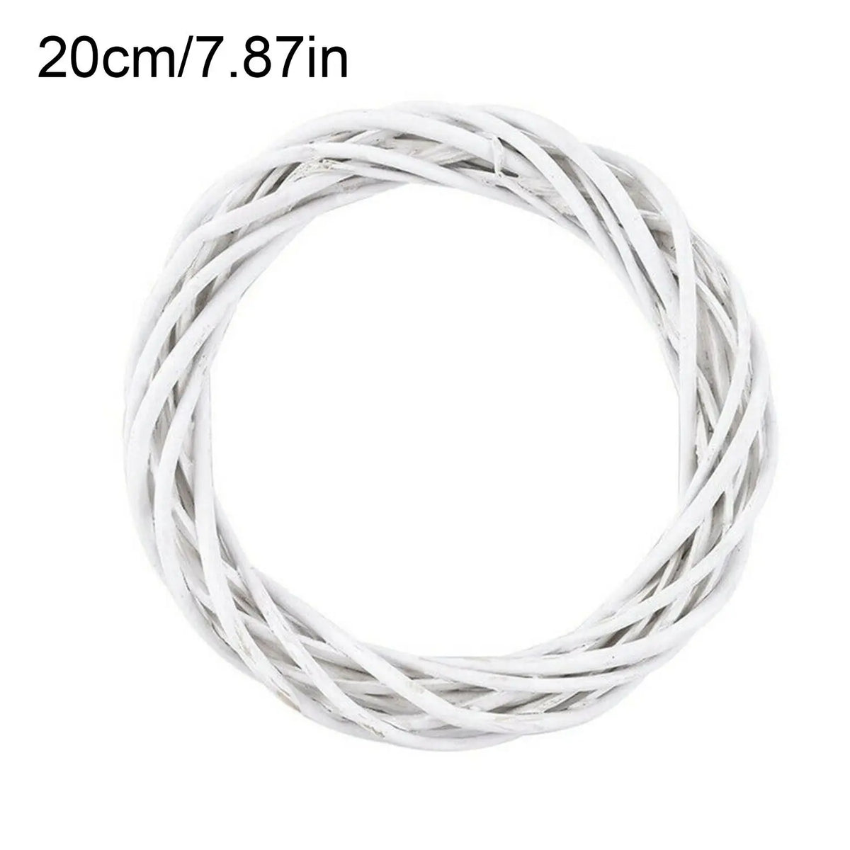 Couronne Murale en Rotin Blanc 20cm