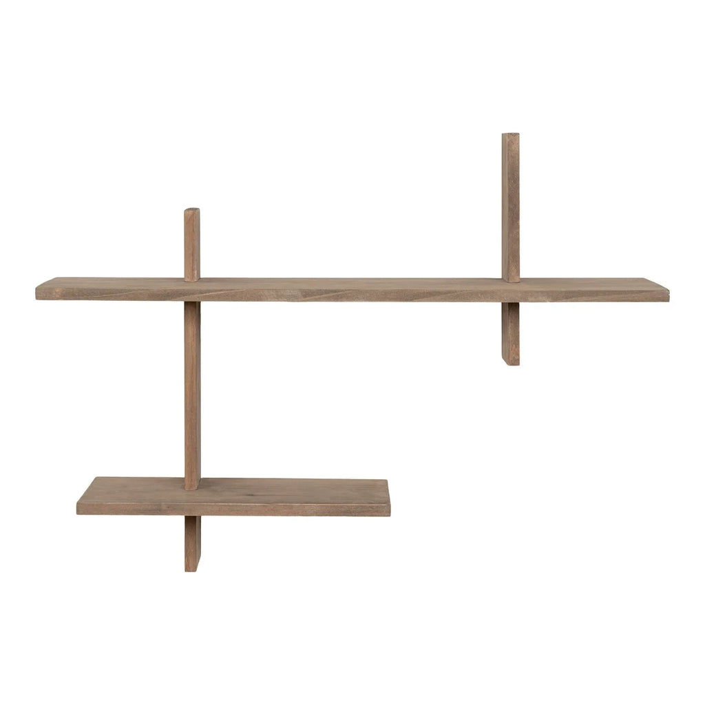 Étagère murale en bois de pin naturel 60x15x44 cm minimaliste