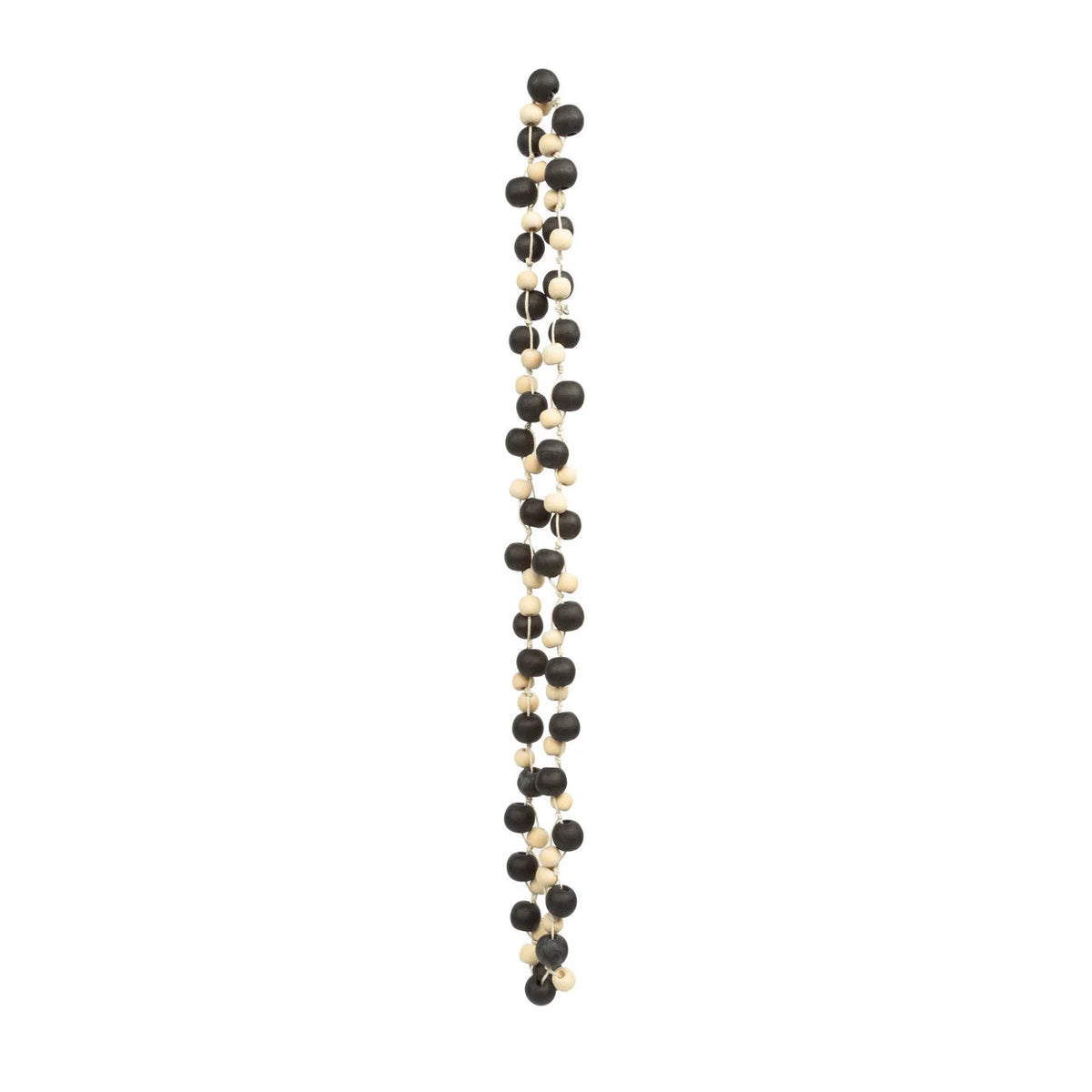 Bracelet perlé noir et blanc au design moderne torsadé