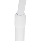 Joint de tuyau blanc ajustable sur lampadaire arc en métal avec abat-jour en tissu