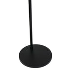Base circulaire en métal noir avec poteau vertical pour lampadaire design H240 cm