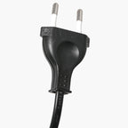 Prise électrique noire en plastique à deux broches rondes et terre pour lampadaire arc noir mat H180 cm