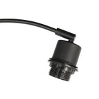 Socle de lampe en plastique noir avec base filetée et câble attaché