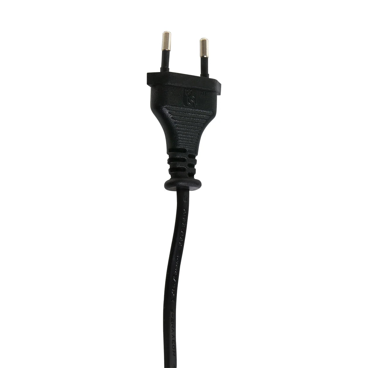 Prise électrique noire 2 broches pour lampe métal noir H160 cm cannage naturel