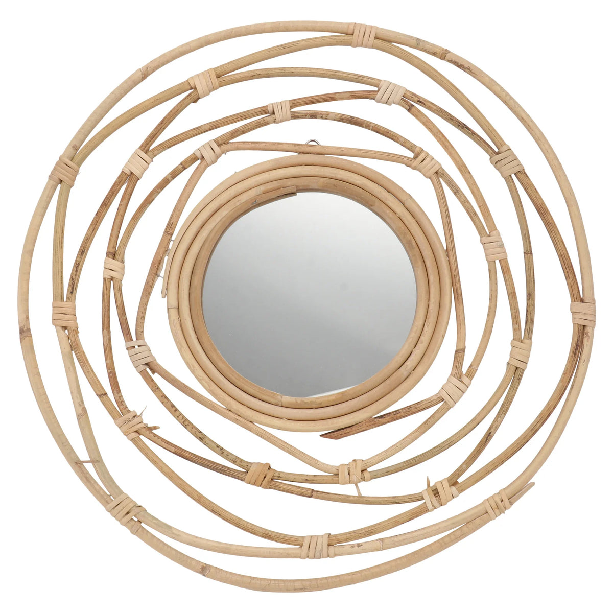 Le miroir rotin grand format