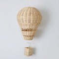 Montgolfière décorative en rotin beige