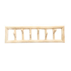 Porte-manteau mural en teck naturel design rectangulaire – 70x10 cm