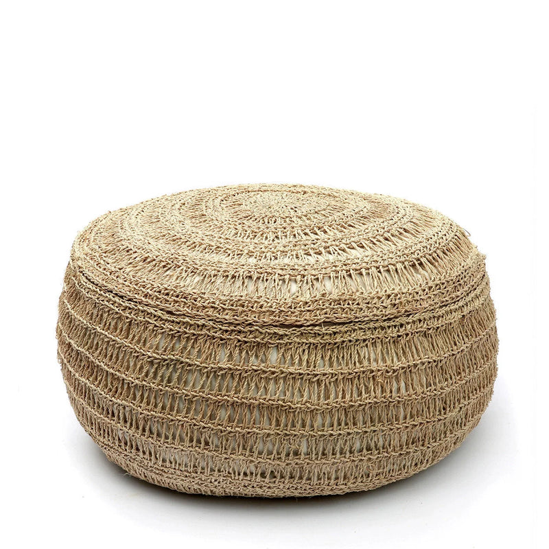 Pouf rond en herbe marine naturelle – Ø60 cm