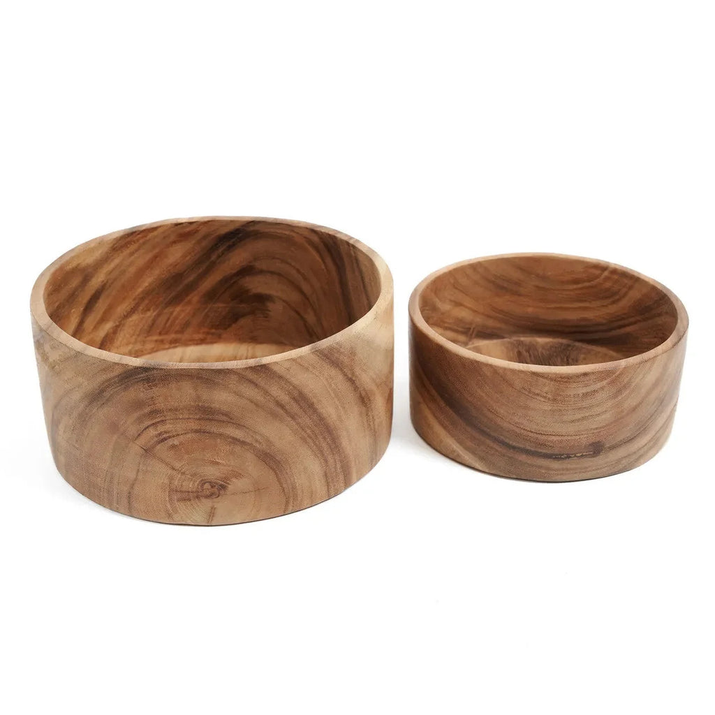 Saladier en bois de Suar naturel fait main 25 cm