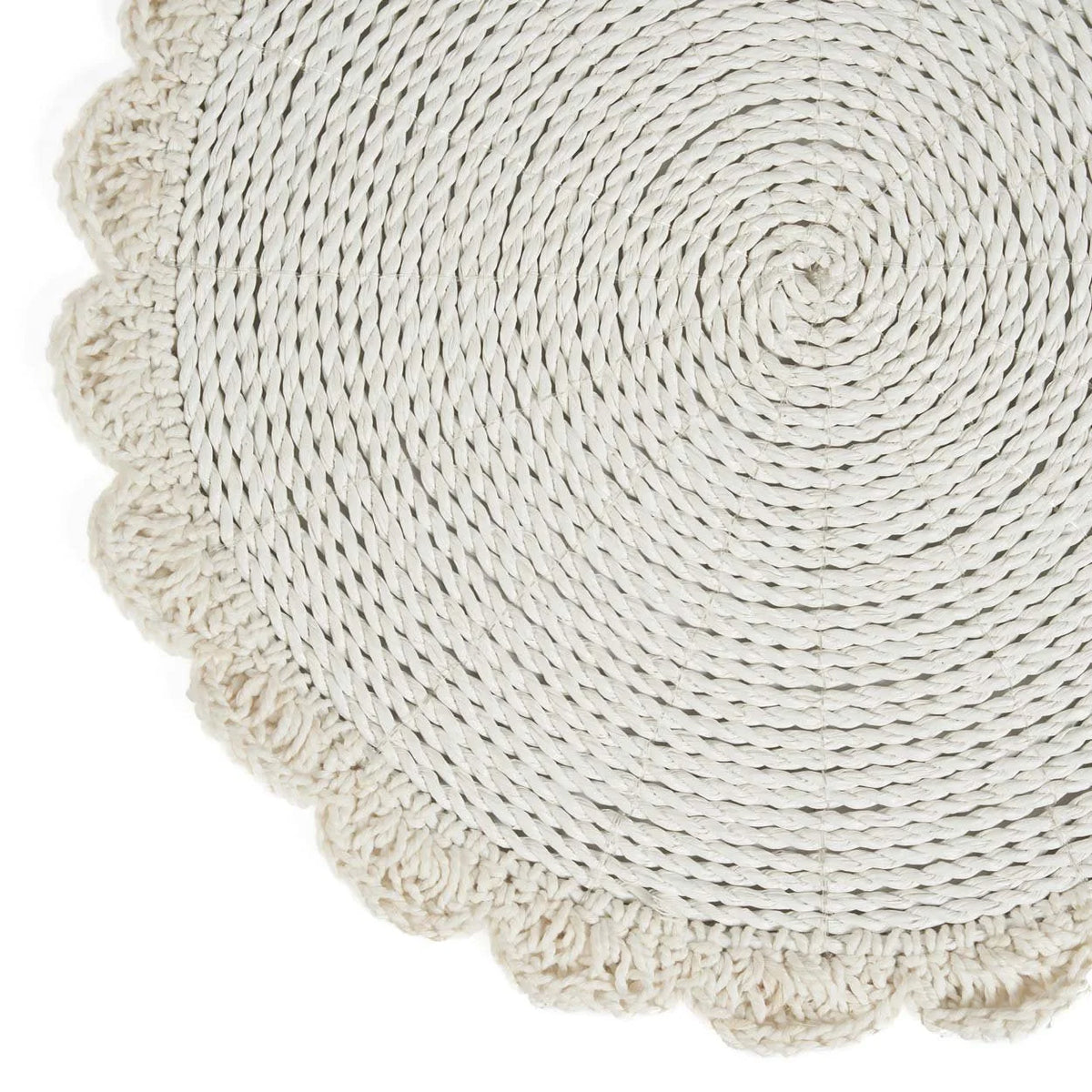 Set de table rond en macramé coton