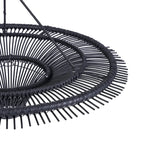 Suspension rotin noir - Ø60 cm