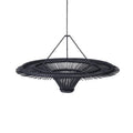 Suspension rotin noir - Ø60 cm