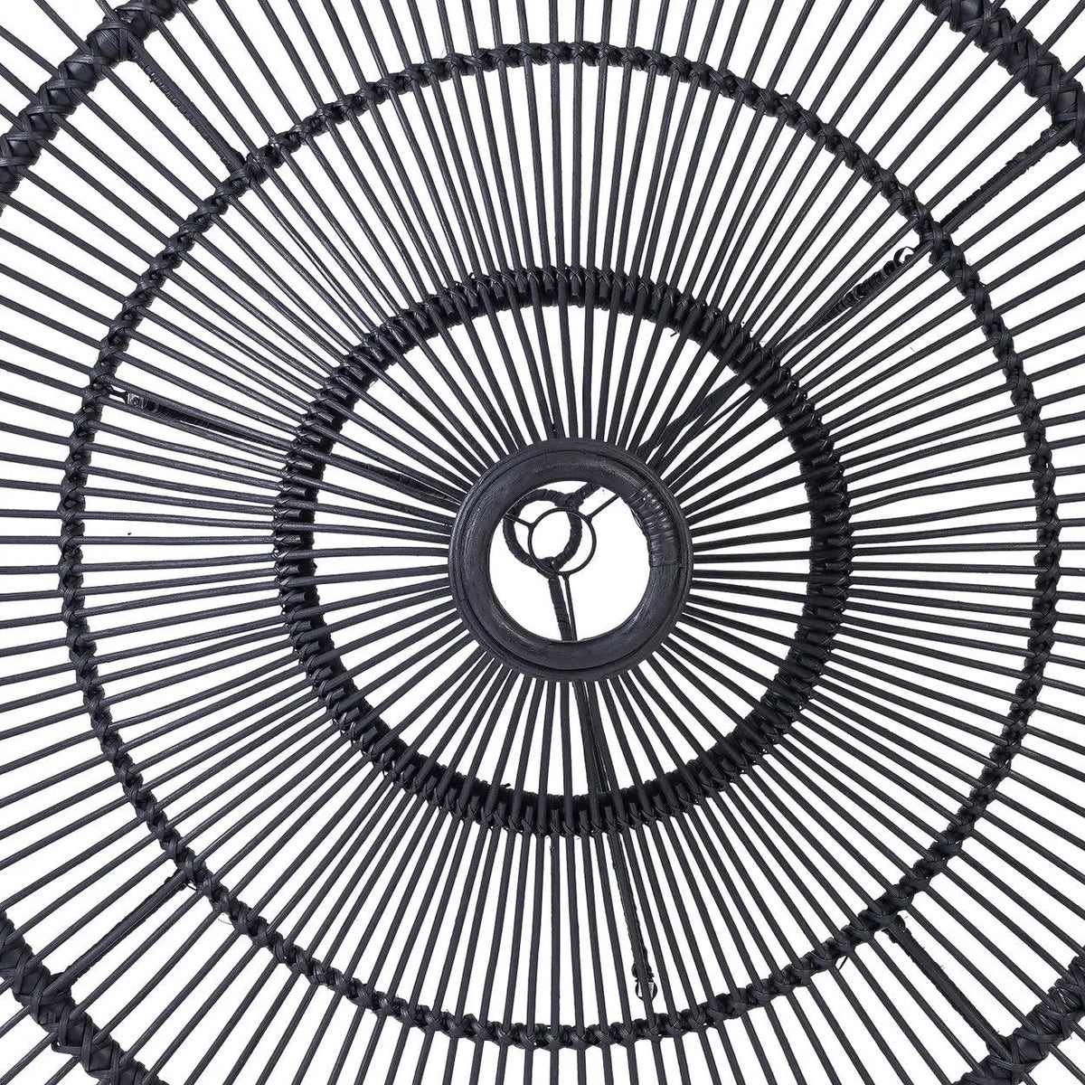 Suspension rotin noir - Ø60 cm