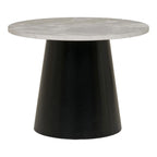 Table basse ronde moderne en MDF imitation marbre blanc ø60 cm