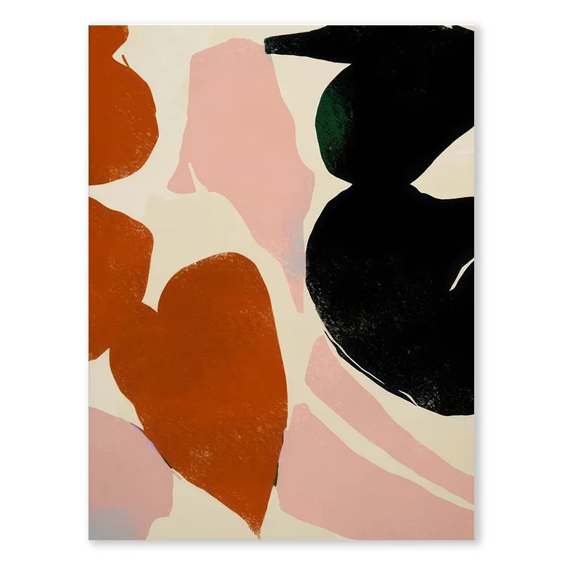 Tableau abstrait en couleurs automnales