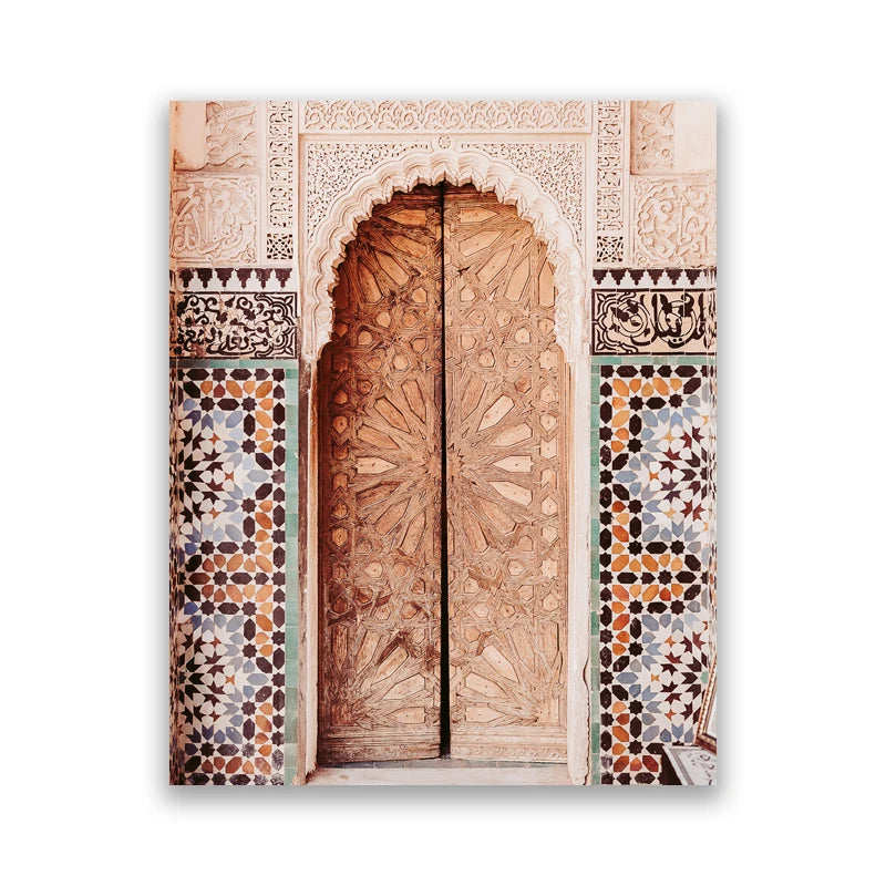 Tableau porte orientale et mosaïque