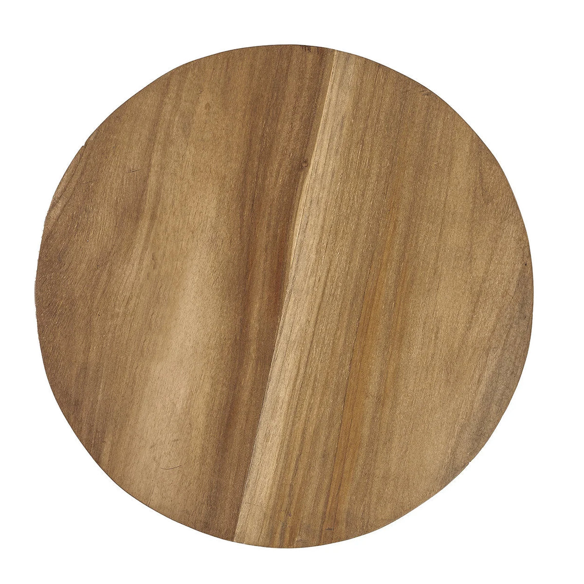 Planche à découper ronde en teck massif naturel, Ø35 cm