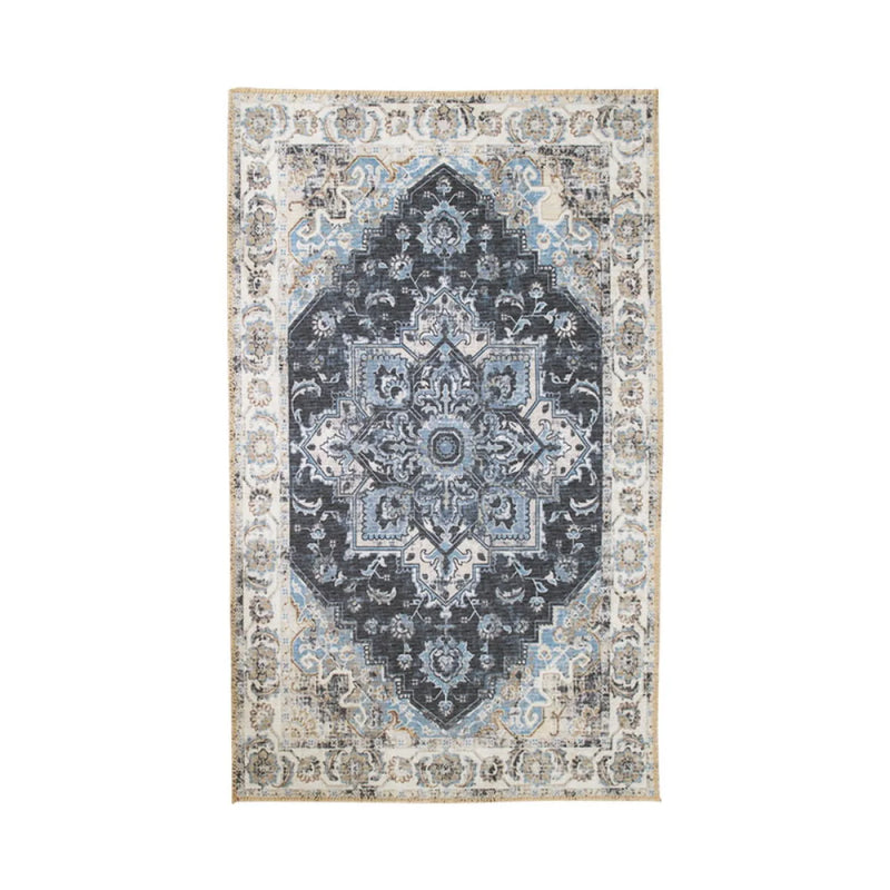 Rechteckiger Teppich im Perser-Stil in Blau aus Chenille 160x230 cm