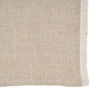 Torchon en lin naturel beige motif poisson écru texturé