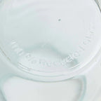Vase en verre recyclé transparent arrondi moderne bleu – H35 cm